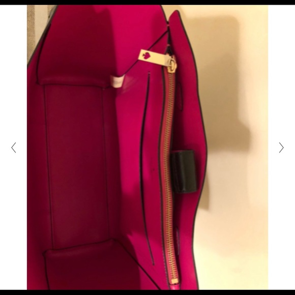 COPY - Kate Spade black tote with pink lining. Large business prof bag. - Picture 3 of 4